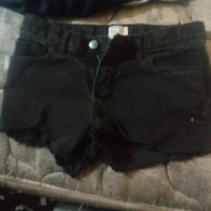 Cut off jean shorts.